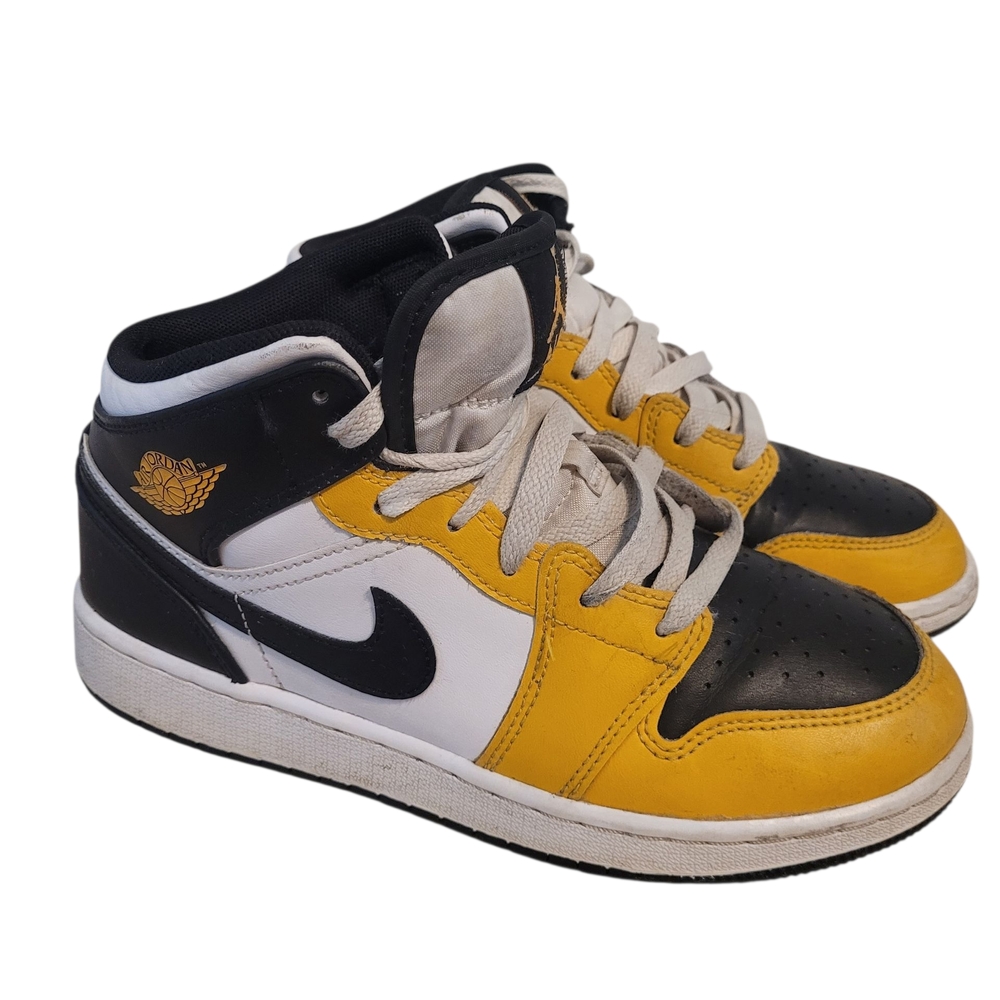 Jordan High-Top Sneakers in Black, Yellow, and White